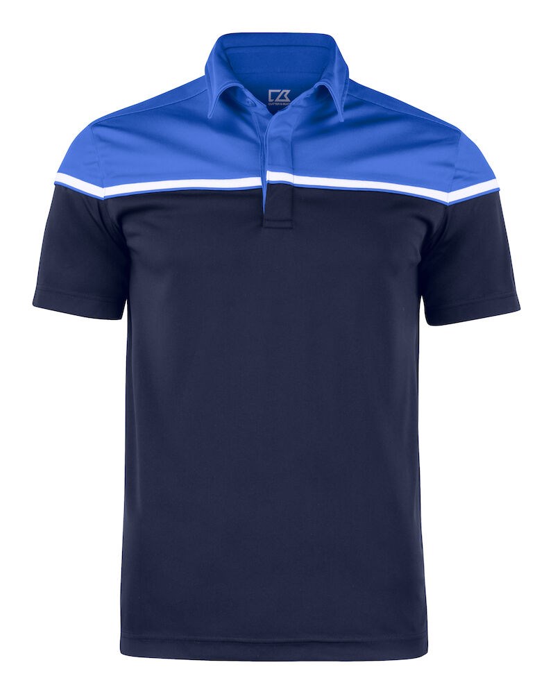 Cutter & Buck - Seabeck Polo Heren Dark Navy/ Royal Blauw S