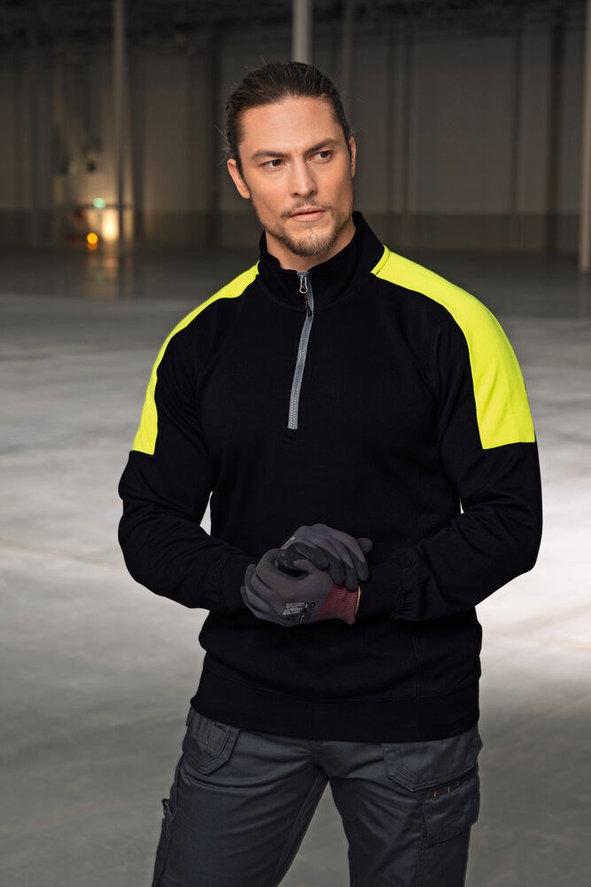 Jobman - 5401 Halfzip Sweatshirt Bruin/Zwart M Jobman - 5401 Halfzip Sweatshirt Bruin/Zwart M