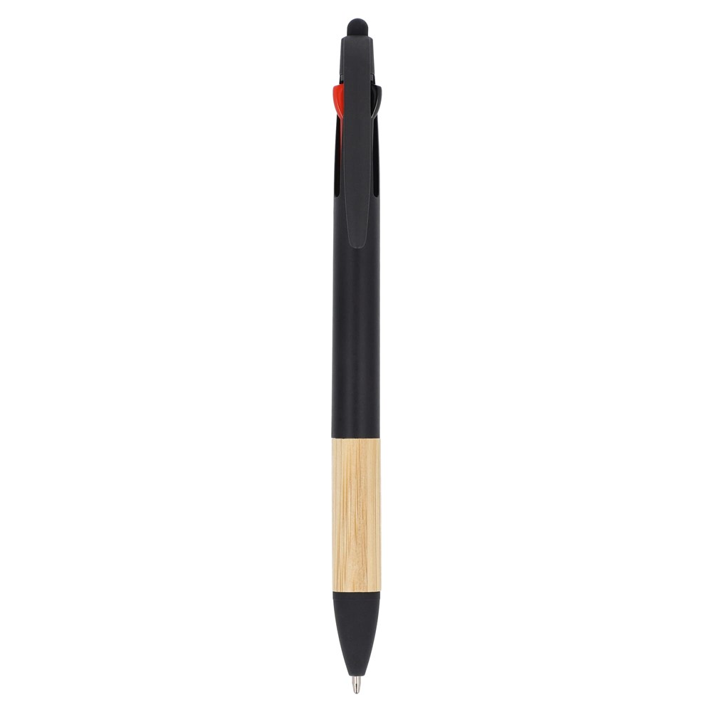 3-kleuren pen met bamboe grip