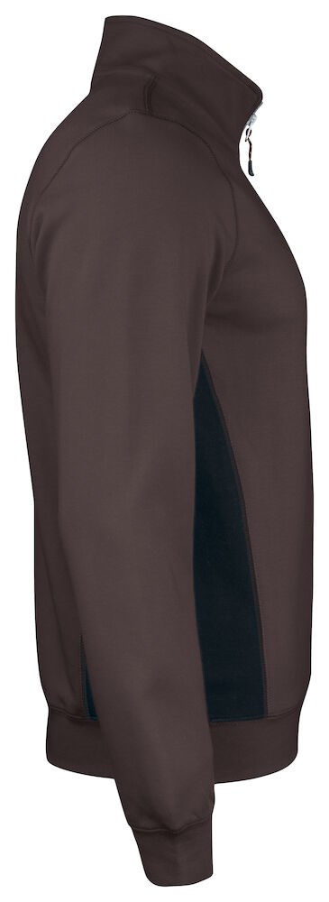Jobman - 5401 Halfzip Sweatshirt Bruin/Zwart M Jobman - 5401 Halfzip Sweatshirt Bruin/Zwart M