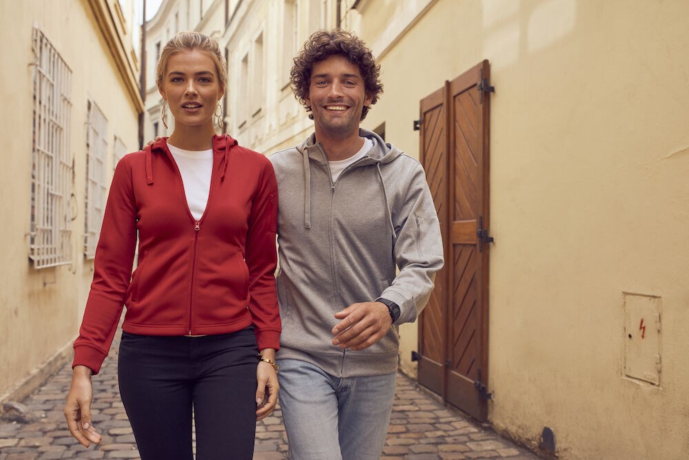 Clique - Basic Active Hoody Full Zip Rood L