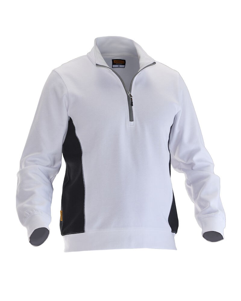 Jobman - 5401 Halfzip Sweatshirt Bruin/Zwart M Jobman - 5401 Halfzip Sweatshirt Bruin/Zwart M